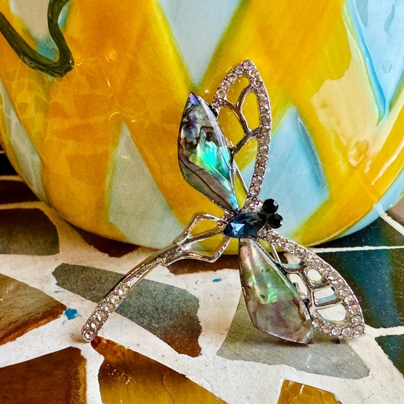 Natural Corlorful Abalone Dragonfly Brooch Dragonfly Brooch Dragonfly Pin - Picture 9 of 11